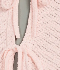 Jones New York Tie Front V-Neck 3/4 Sleeve Cardigan