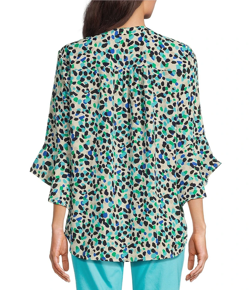 Jones New York V-Neck Flare Sleeve Tunic