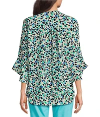 Jones New York V-Neck Flare Sleeve Tunic