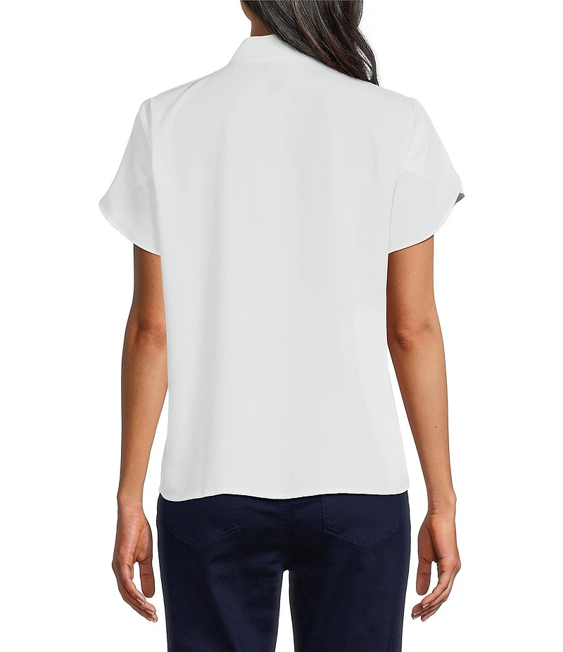 Jones New York V-Neck Petal Sleeve Blouse