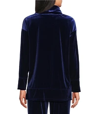 Jones New York Velour Cowl Neck Long Sleeve Coordinating Tunic