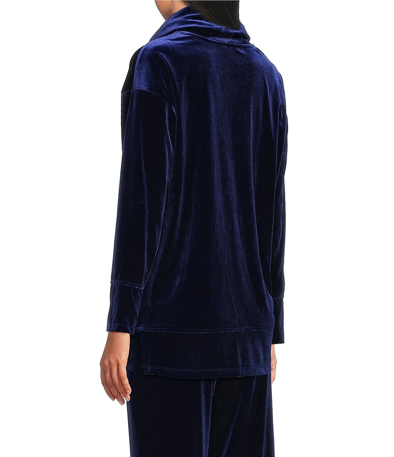 Jones New York Velour Cowl Neck Long Sleeve Coordinating Tunic