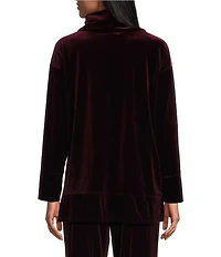 Jones New York Velour Cowl Neck Long Sleeve Coordinating Tunic