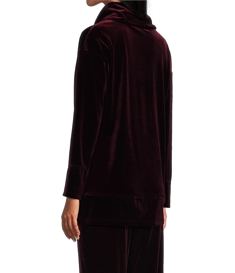 Jones New York Velour Cowl Neck Long Sleeve Coordinating Tunic