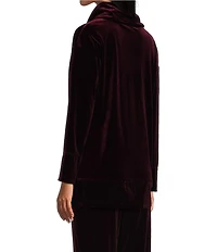 Jones New York Velour Cowl Neck Long Sleeve Coordinating Tunic