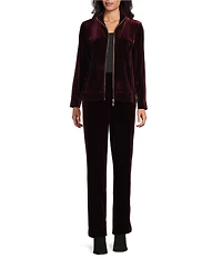 Jones New York Velour Straight Leg Coordinating Pants