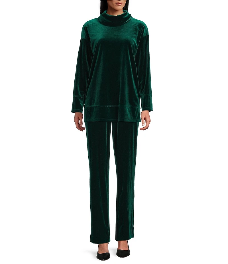 Jones New York Velour Straight Leg Coordinating Pants