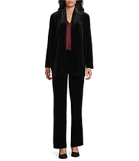 Jones New York Velour Straight Leg Coordinating Pants