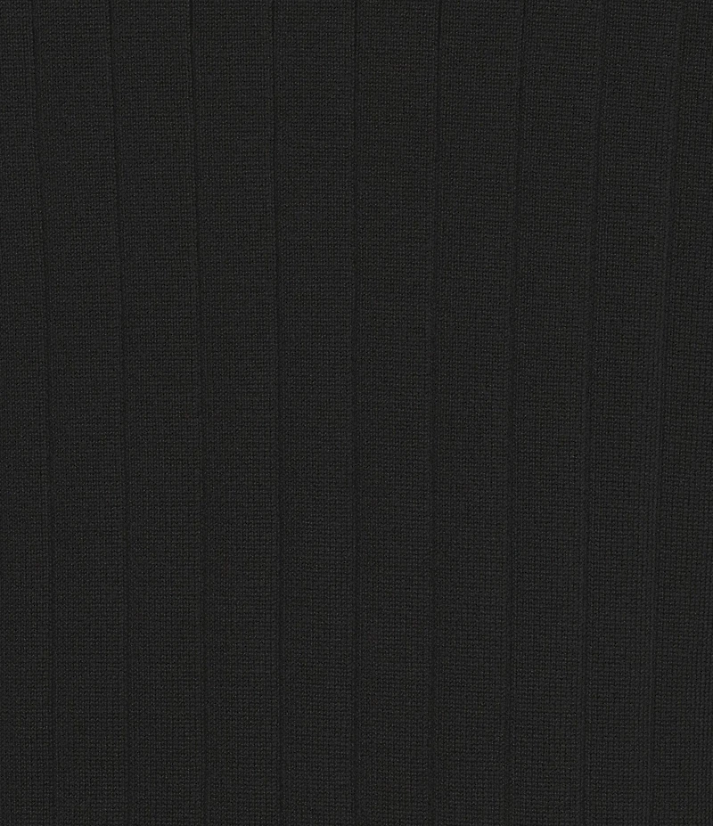 Jones New York Wide Ribbed Knit Funnel Neck Long Sleeve Top