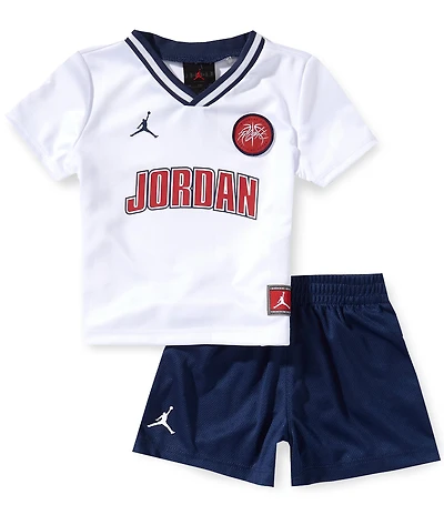 Jordan Baby Boys Short Sleeve Sport Jersey Mesh T-Shirt & Shorts 2-Piece Set