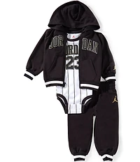 Jordan Baby Boys 23 Jersey Bodysuit, Full-Zip Hoodie, & Jogger Pants 3-Piece Set