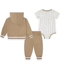 Jordan Baby Boys 23 Jersey Bodysuit, Full-Zip Hoodie, & Jogger Pants 3-Piece Set