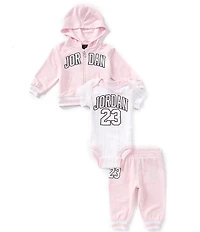 Jordan Baby Boys 23 Jersey Bodysuit, Full-Zip Hoodie, & Jogger Pants 3-Piece Set