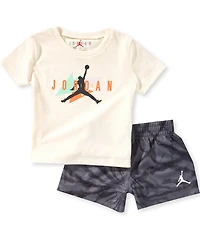 Jordan Baby Boys Short Sleeve Festival Jersey Knit Tee & Tie Dye Short 2-Piece Set