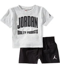 Jordan Baby Boys Short Sleeve Quality Products Logo Tee & Shorts 2-Piece Set