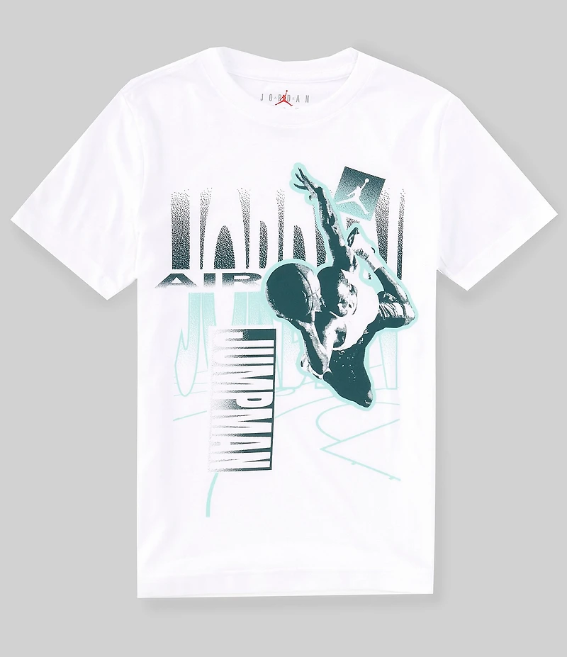 Jordan Big Boys Short Sleeve Court Fade Graphic T-Shirt