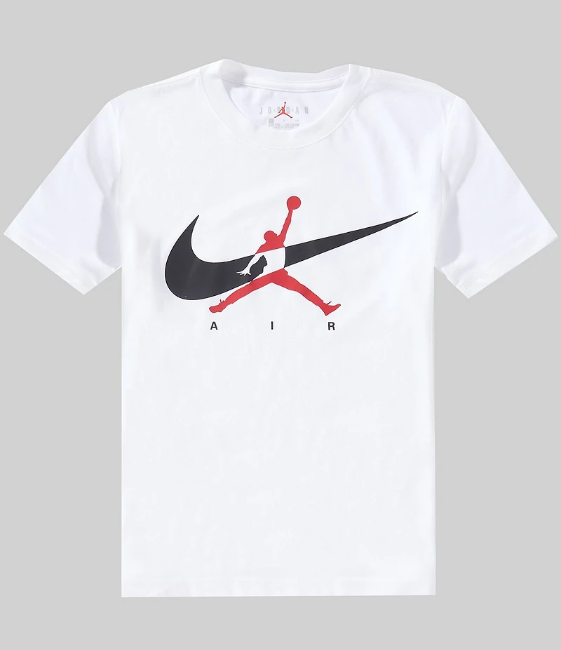 Jordan Big Boys Short Sleeve Jumpman Swoosh Intersection Graphic T-Shirt