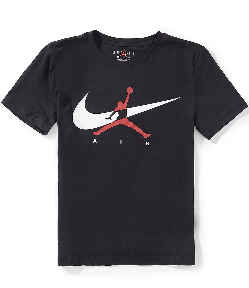 Jordan Big Boys Short Sleeve Jumpman Swoosh Intersection Graphic T-Shirt