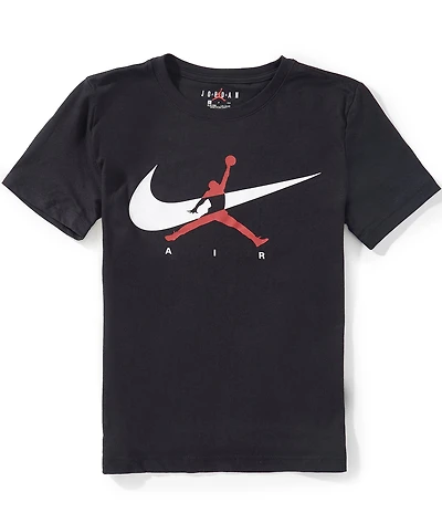 Jordan Big Boys Short Sleeve Jumpman Swoosh Intersection Graphic T-Shirt