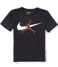 Jordan Big Boys Short Sleeve Jumpman Swoosh Intersection Graphic T-Shirt