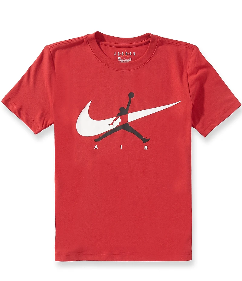 Jordan Big Boys Short Sleeve Jumpman Swoosh Intersection Graphic T-Shirt