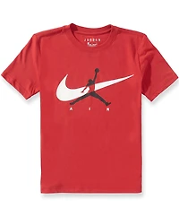 Jordan Big Boys Short Sleeve Jumpman Swoosh Intersection Graphic T-Shirt