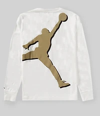 Jordan Big Boys Long Sleeve Label T-Shirt