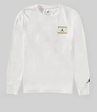 Jordan Big Boys Long Sleeve Label T-Shirt