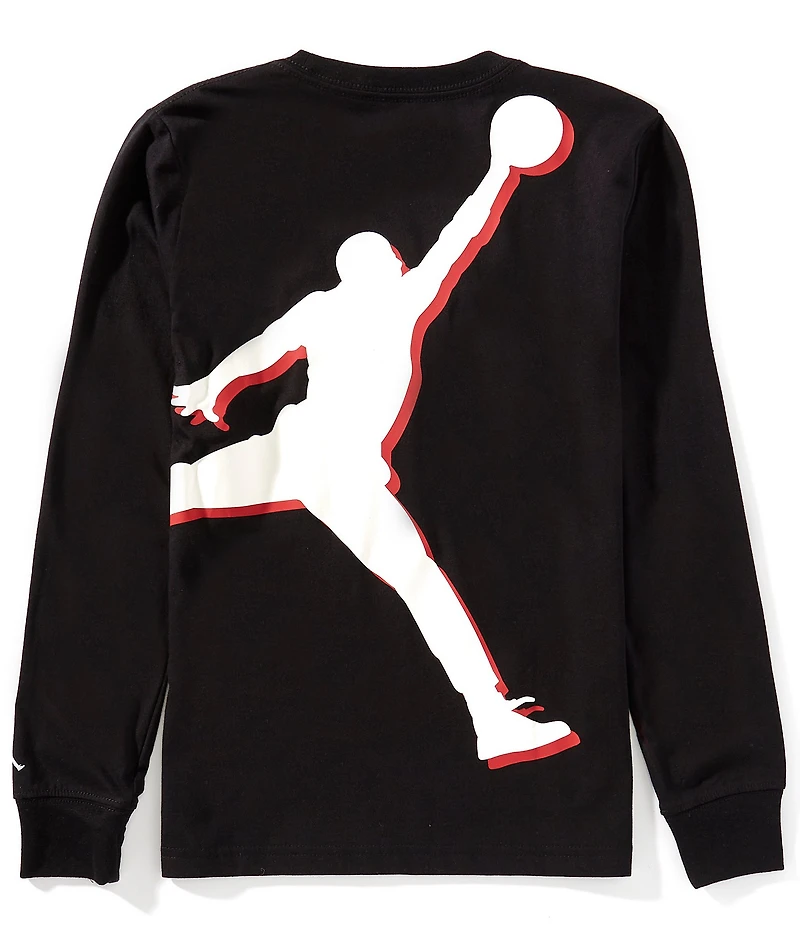 Jordan Big Boys Long Sleeve Label T-Shirt