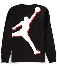 Jordan Big Boys Long Sleeve Label T-Shirt