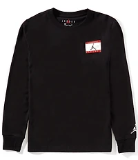 Jordan Big Boys Long Sleeve Label T-Shirt