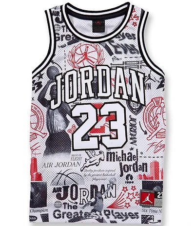Jordan Big Boys Mesh Sleeveless Allover Print 23 Jersey