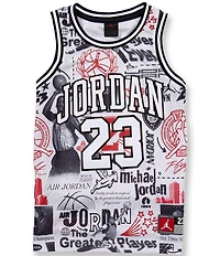 Jordan Big Boys Mesh Sleeveless Allover Print 23 Jersey