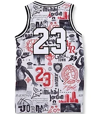 Jordan Big Boys Mesh Sleeveless Allover Print 23 Jersey