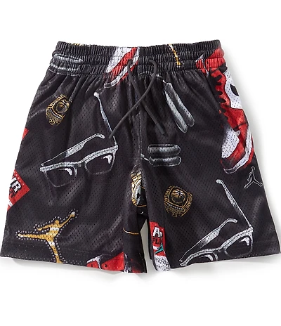 Jordan Big Boys Mike's Flight Kit Printed Jersey Knit Shorts