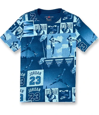 Jordan Big Boys Posturized Air Short Sleeves Printed T-Shirt