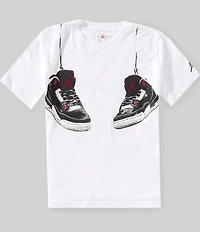 Jordan Big Boys Shoe Strings Short-Sleeve T-Shirt