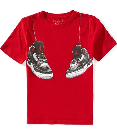 Jordan Big Boys Shoe Strings Short-Sleeve T-Shirt