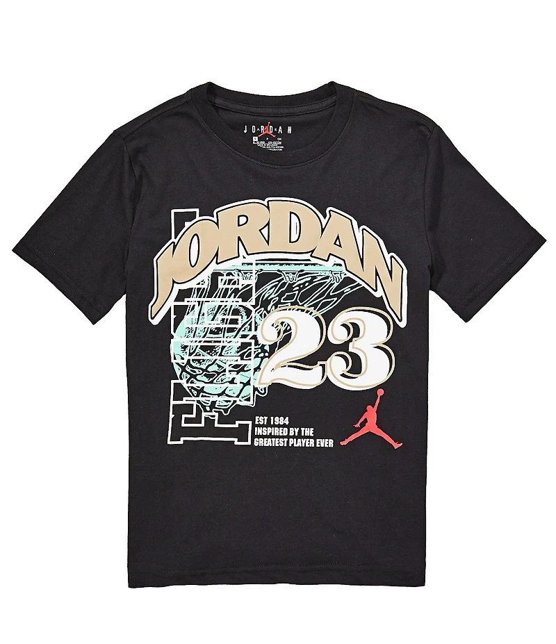 Jordan Big Boys Short-Sleeve Arched Wordmark T-Shirt