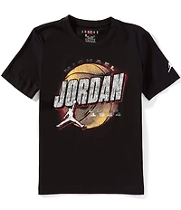 Jordan Big Boys Short Sleeve Distressed Chrome T-Shirt