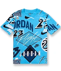 Jordan Big Boys Short Sleeve Dynasty Printed Tee
