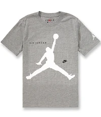 Jordan Big Boys Short Sleeve Jumpman Blurred Grid T-Shirt
