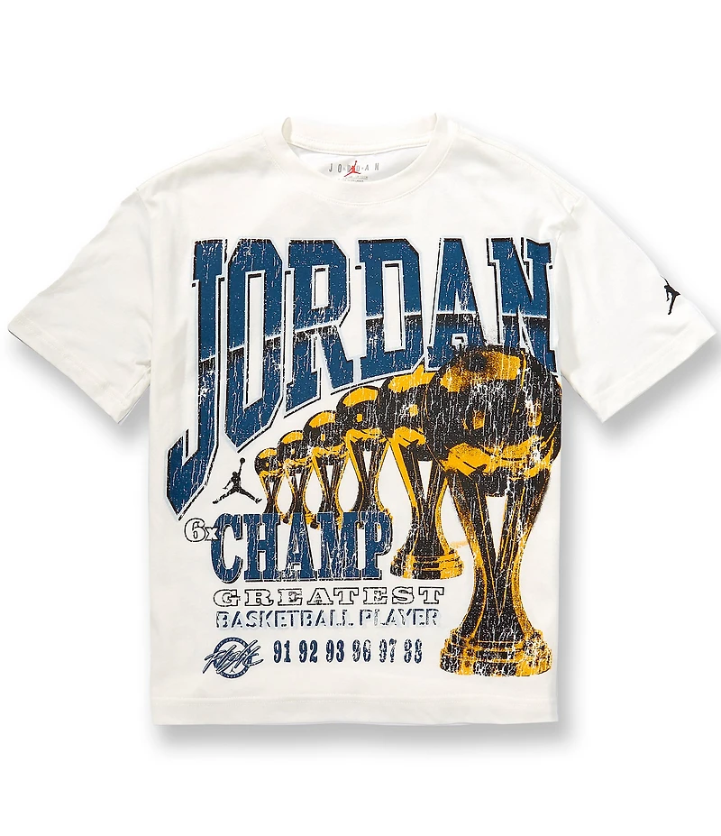 Jordan Big Boys Short Sleeve Six Time Champ T-Shirt