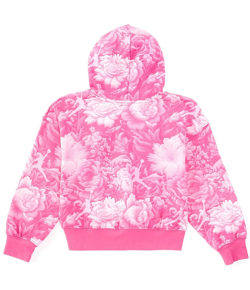 Jordan Big Girls Long-Sleeve Brooklyn Essentials Floral-Printed Fleece Hoodie