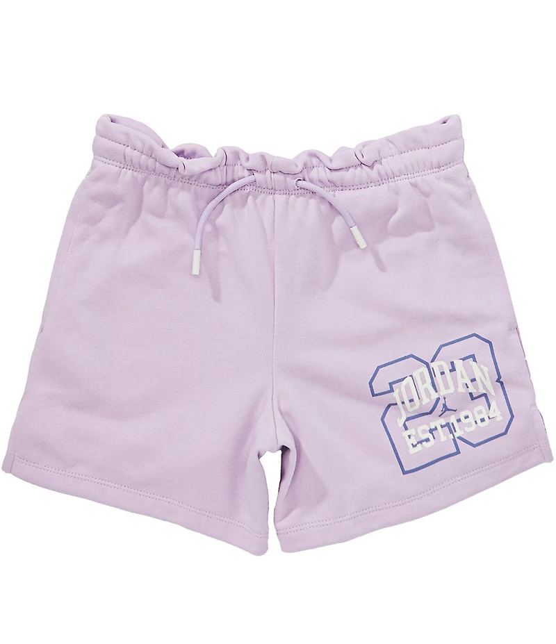 Jordan Big Girls Secret Diary Paperbag-Waist French Terry Shorts