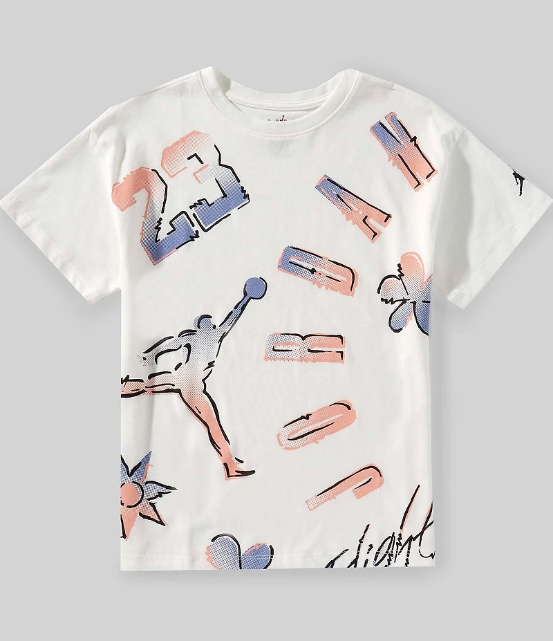 Jordan Big Girls Short Sleeve 23 Throwback T-Shirt
