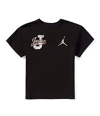 Jordan Big Girls Short Sleeve Distressed Collegiate T-Shirt