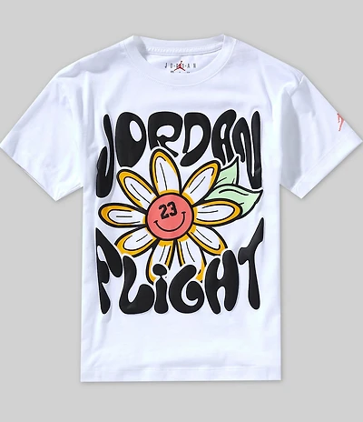 Jordan Big Girls Short Sleeve Flower Flight T-Shirt