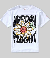 Jordan Big Girls Short Sleeve Flower Flight T-Shirt