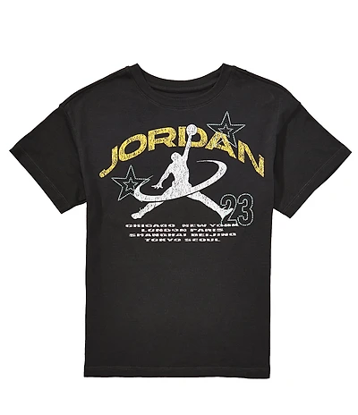 Jordan Big Girls Short Sleeve Geo World Tour T-Shirt